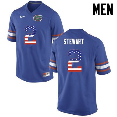 Men's Florida Gators #2 Brad Stewart NCAA Nike Blue USA Flag Fashion Authentic Stitched College Football Jersey YUB7262RN